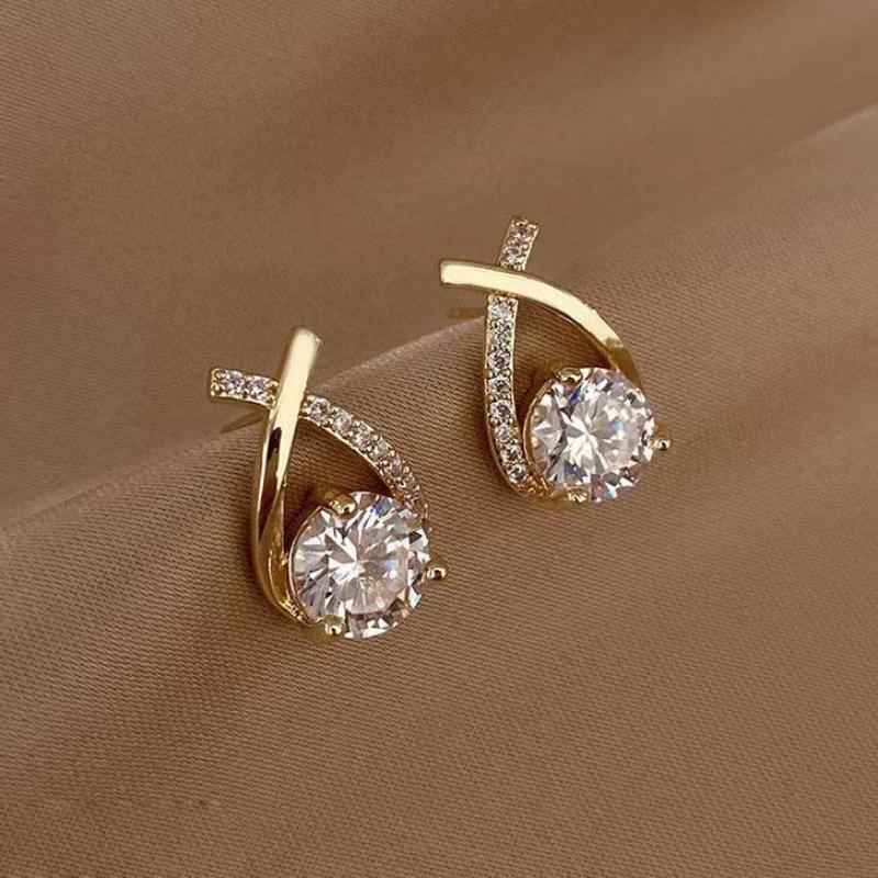 Pearl Earring Stud - 925 Silver Needle Korean Fashion Zircon