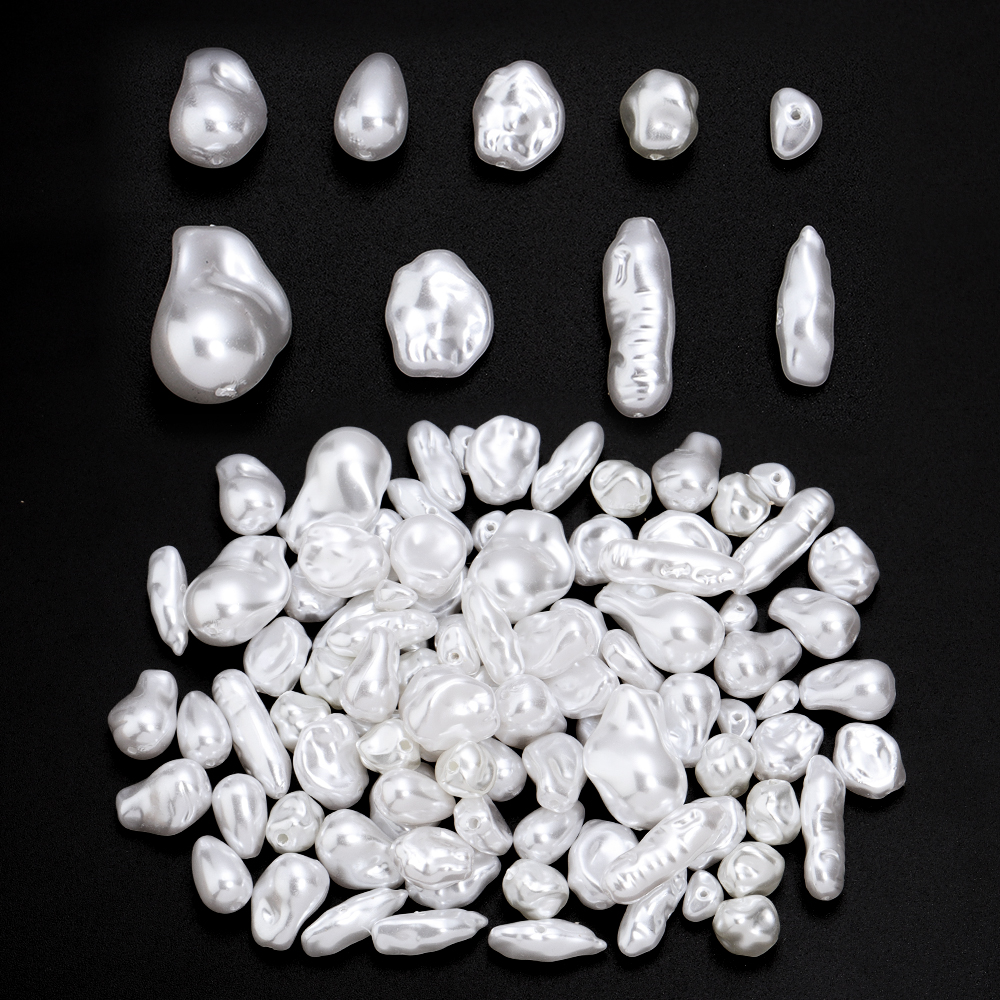 Pearl Earring Stud - 20pcs/lot Irregular ABS Imitation Pearls Beads