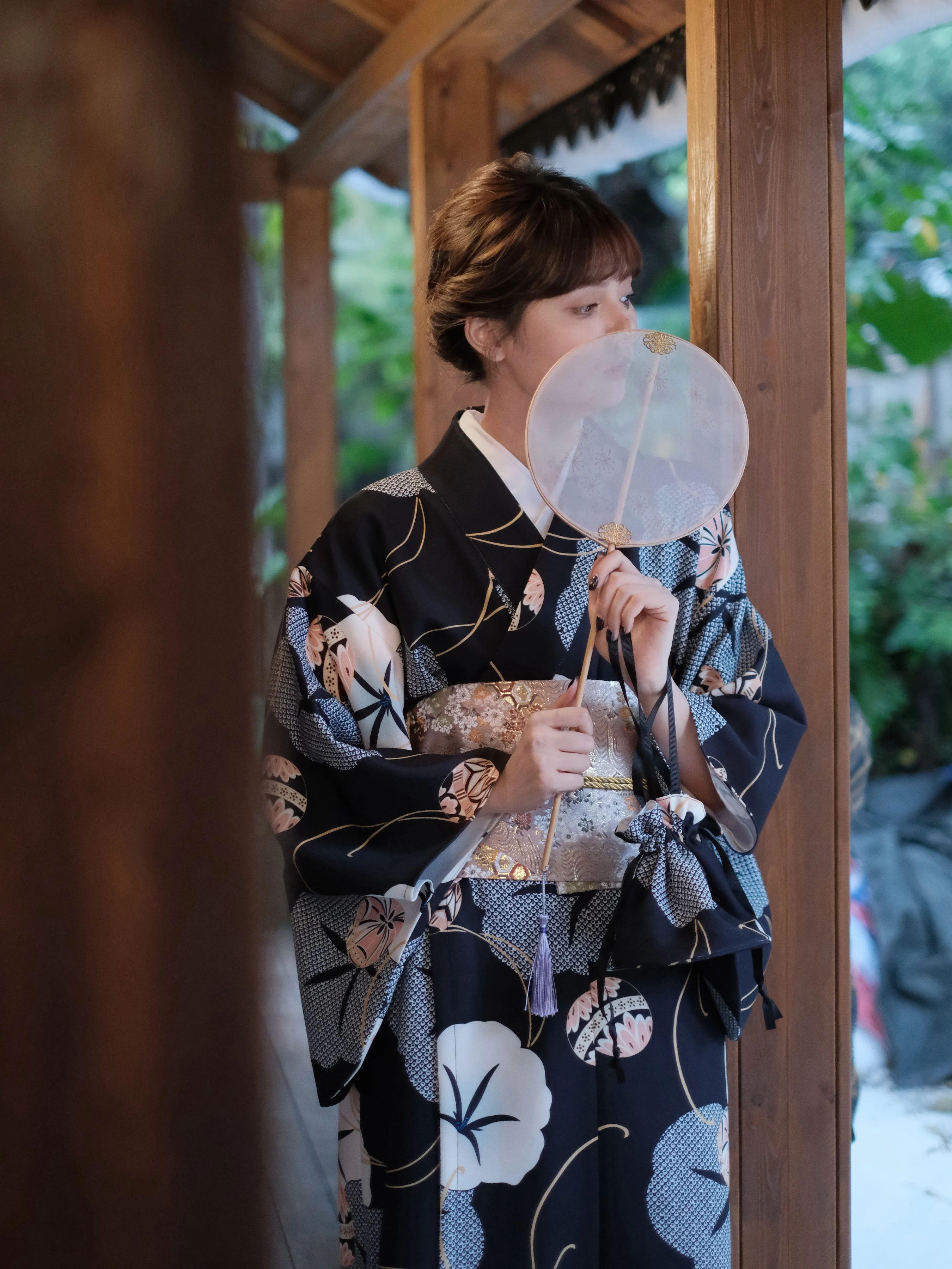 Women'S Formal Traditional Wear - Women Japanese Kimono Black Color Morning