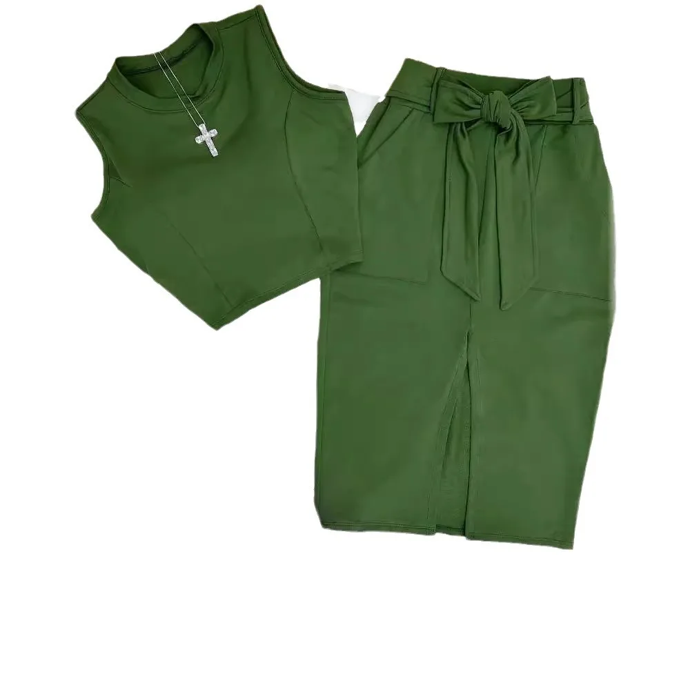 Skirt Set Women Dress Sets Two - Shift Dress Sleeveless 评论和价格
