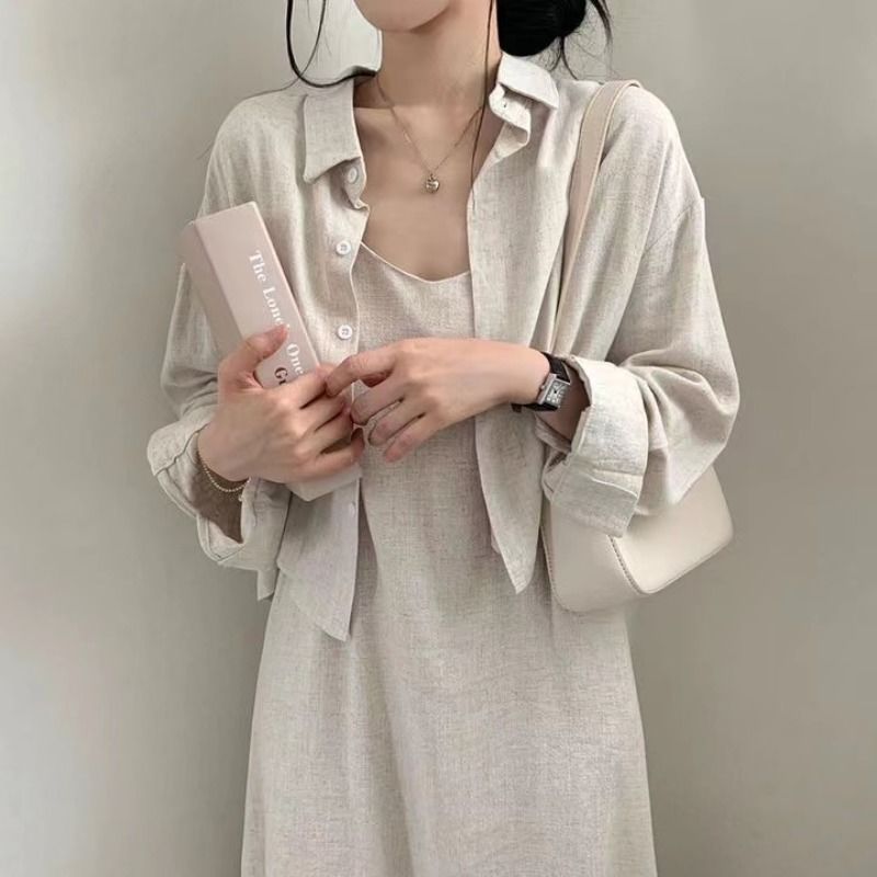 Women Dress Set Two Piece Sets - Shift Dress Sleeveless 评论和价格