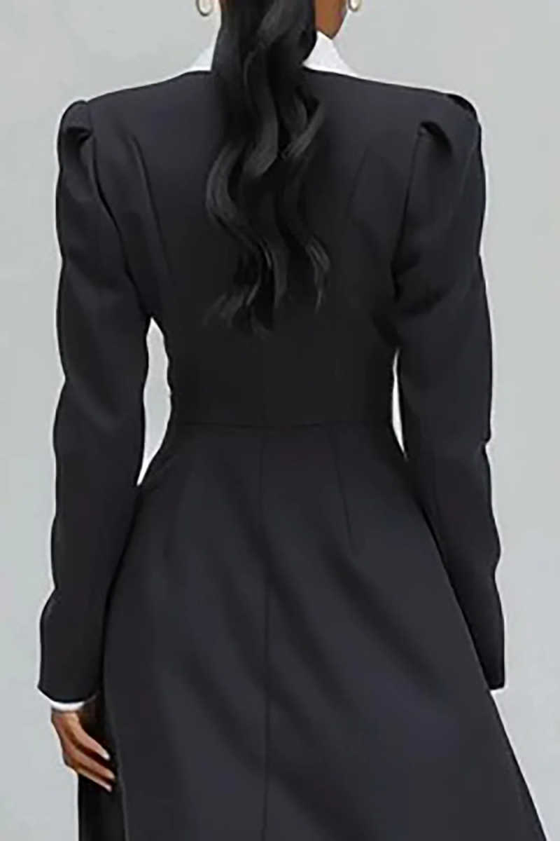 A Line Women Long Blazer Jacke - Women Formal Wear With Tie 评论和价格