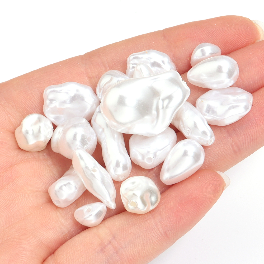 20pcs/lot Irregular ABS Imitat - Pearl Earring Stud 评论和价格