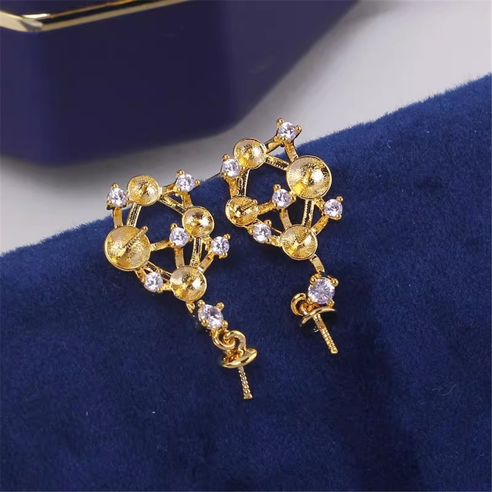 2pcs Gold Plated Pearl Earring - Pearl Earring Stud 评论和价格