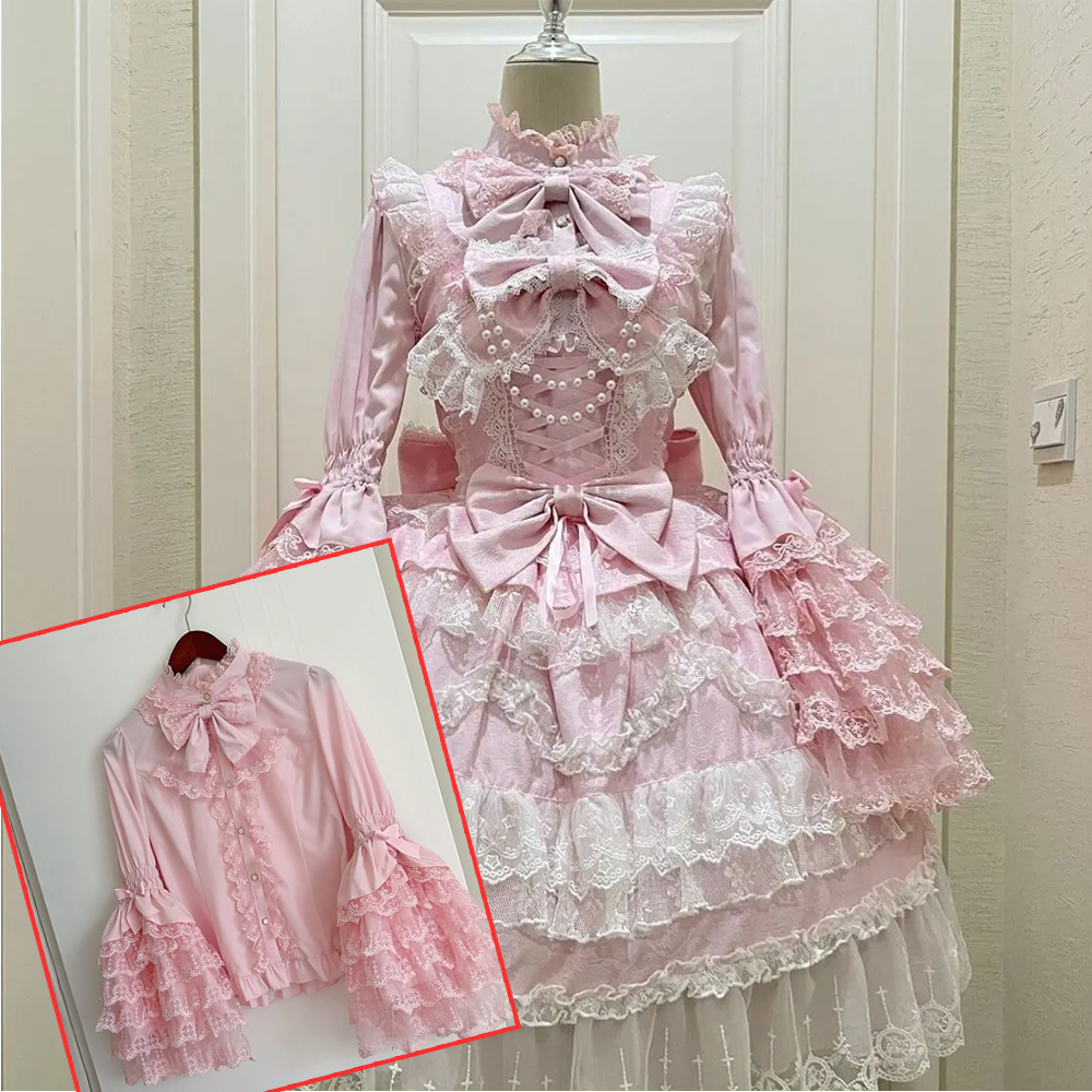 Japanese Cosplay Lolita 2 Piec - Shift Dress Sleeveless 评论和价格
