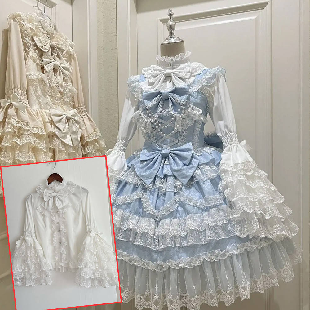 Japanese Cosplay Lolita 2 Piec - Shift Dress Sleeveless 评论和价格