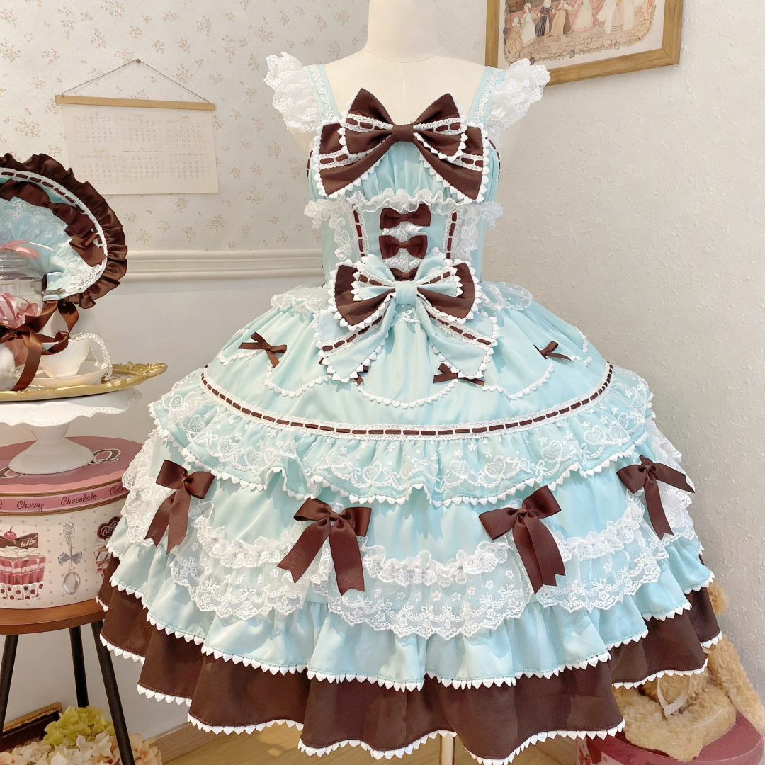 Japanese Cosplay Lolita 2 Piec - Shift Dress Sleeveless 评论和价格