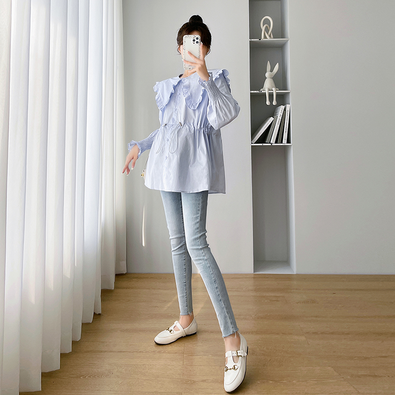 Long Sleeve Shirts Womens Cott - Women Formal Wear Korean 评论和价格