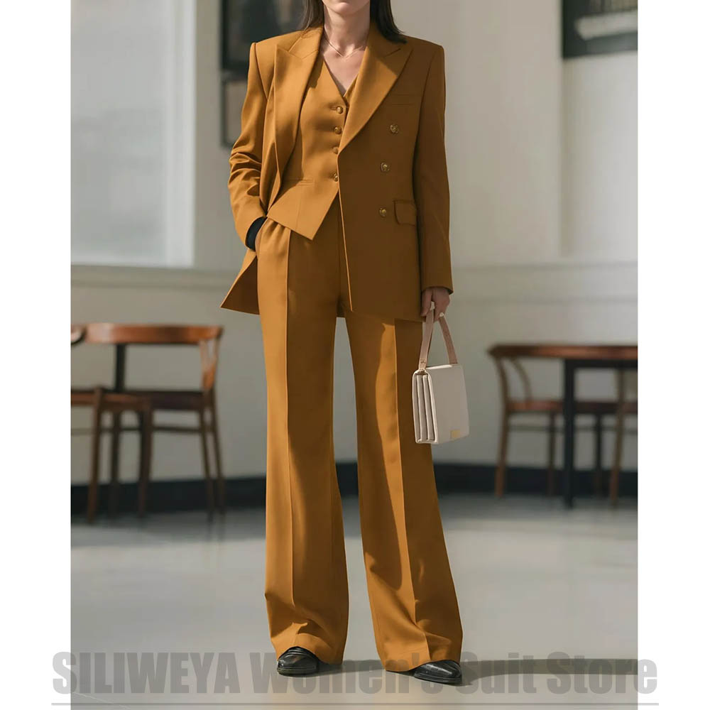 Women's Suit 3 Piece Double Br - Women Formal Wear Shirts 评论和价格