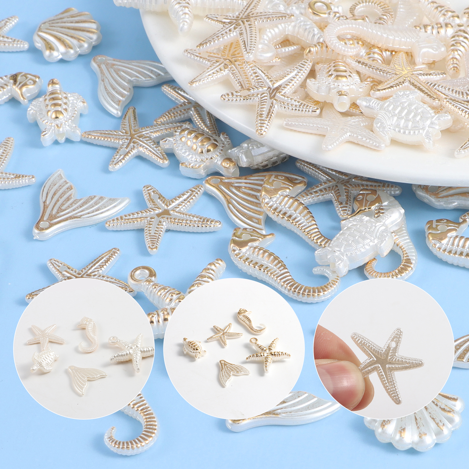 30 pieces of ocean series rand - Pearl Earring Stud 评论和价格