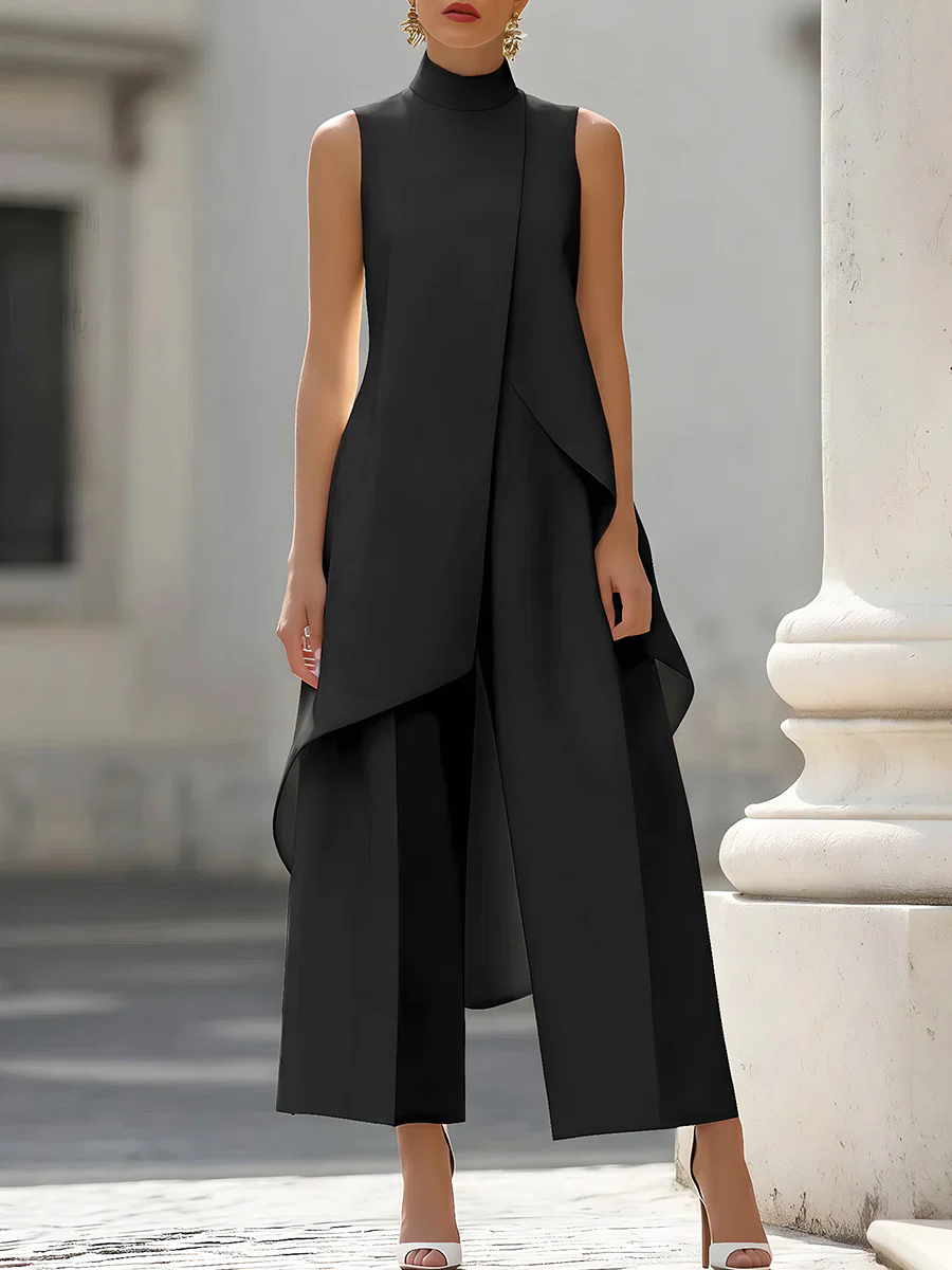 Sleeveless High Neck Asymmetri - Women'S Formal Wear For A Wedding 评论和价格