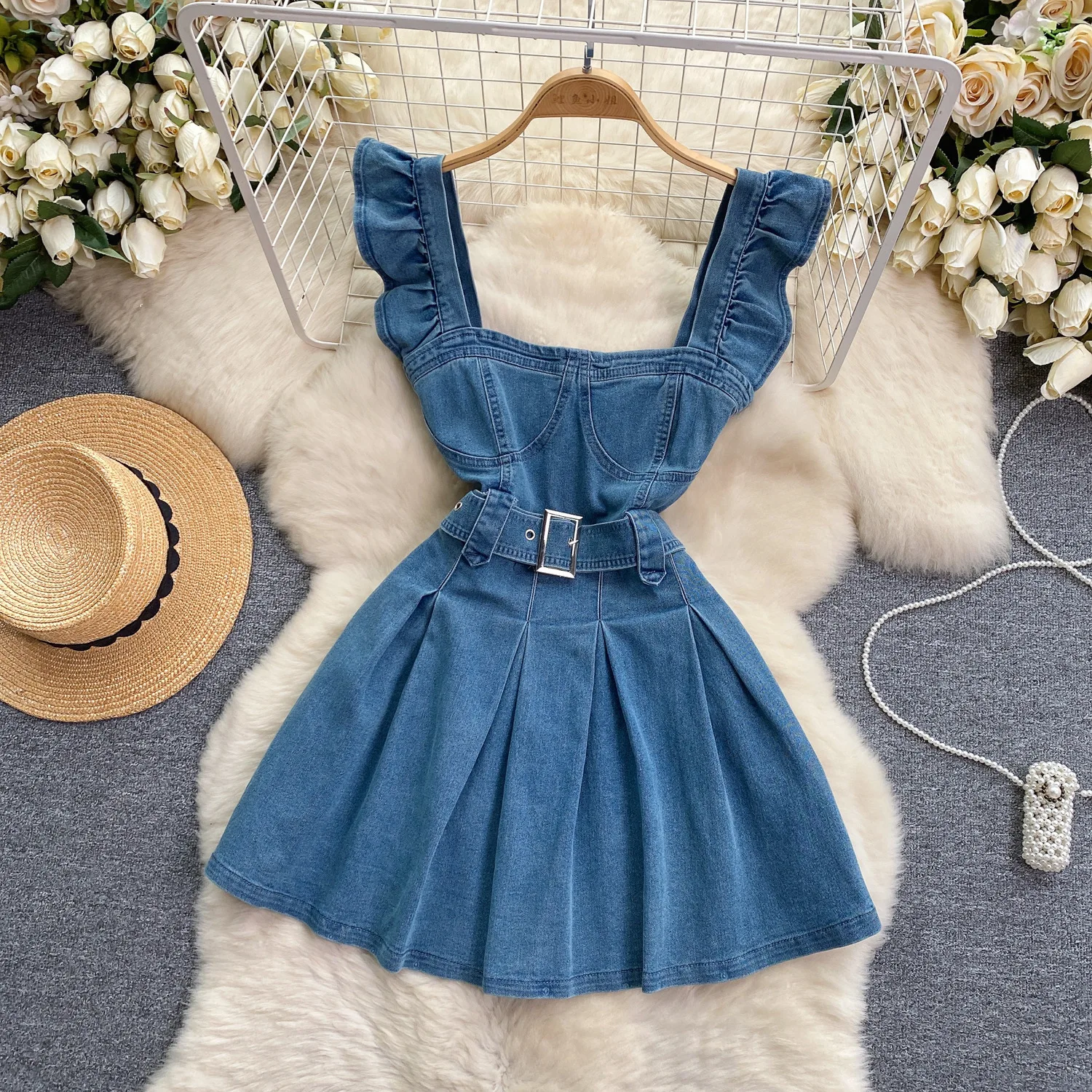 Korean Version of The College  - Shift Dress Sleeveless 评论和价格