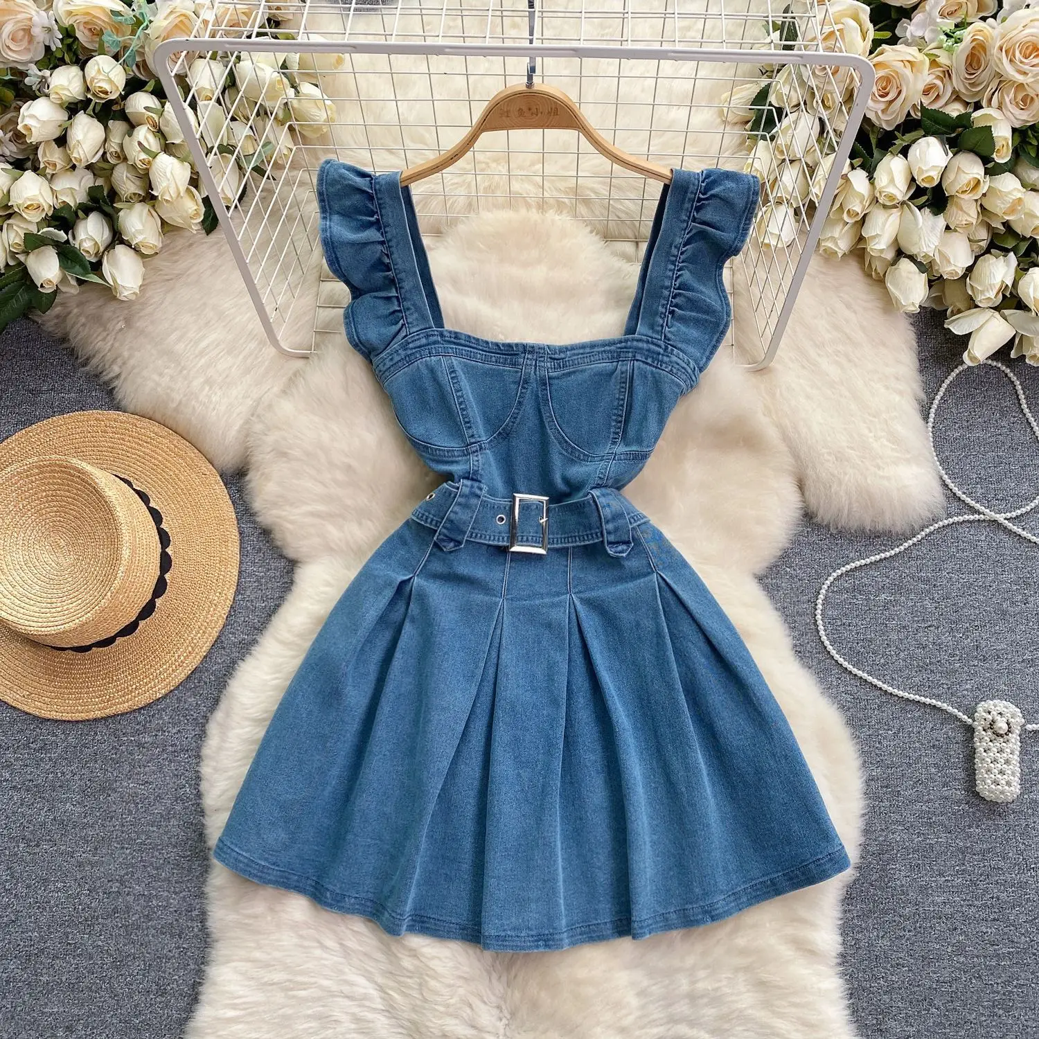 Korean Version of The College  - Shift Dress Sleeveless 评论和价格