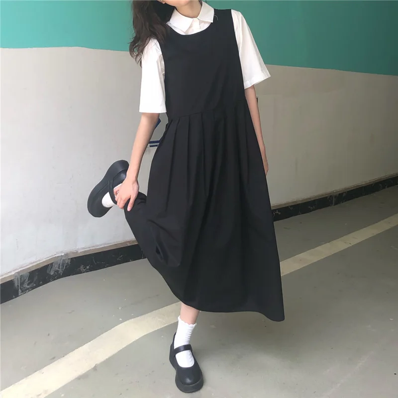 Two Piece Sets Women Japanese  - Shift Dress Sleeveless 评论和价格