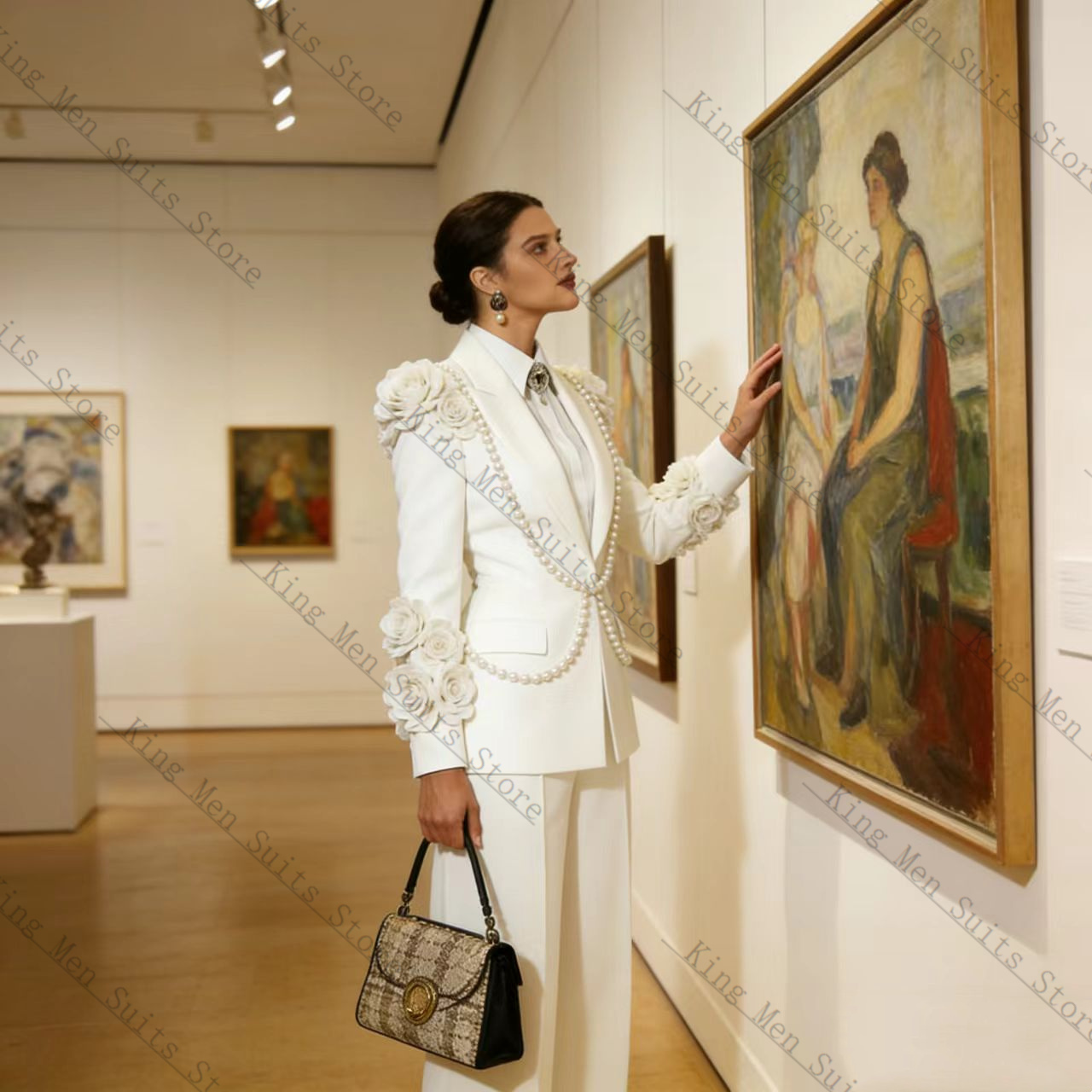 Luxury White Women Suit Set 2  - Women'S Formal Wear For A Wedding 评论和价格