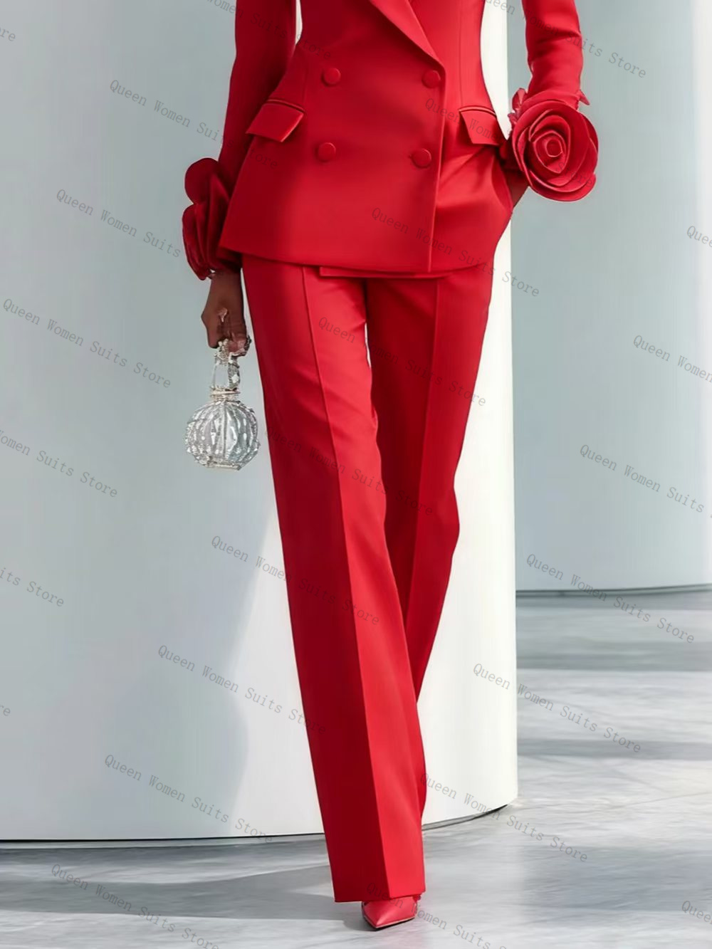 Luxury Red Women Suit Set 2 Pc - Women'S Formal Wear For A Wedding 评论和价格