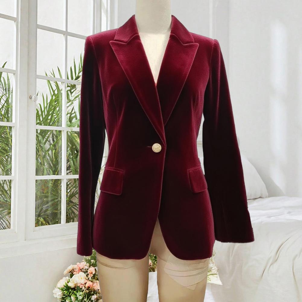 Velvet Large Size Women Prom P - Women Formal Wear Blazers 评论和价格