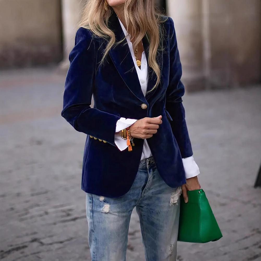 Velvet Large Size Women Prom P - Women Formal Wear Blazers 评论和价格
