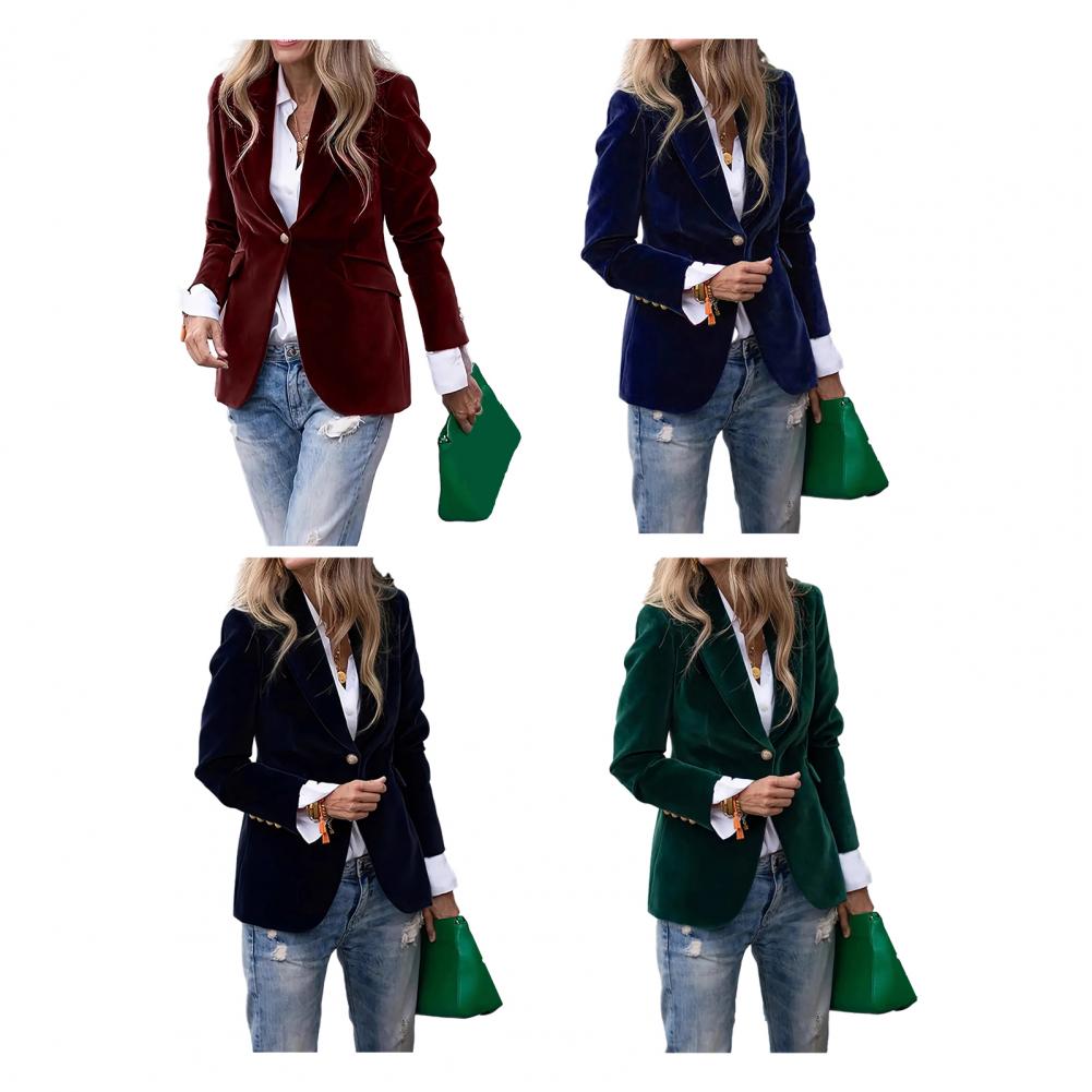Velvet Large Size Women Prom P - Women Formal Wear Blazers 评论和价格