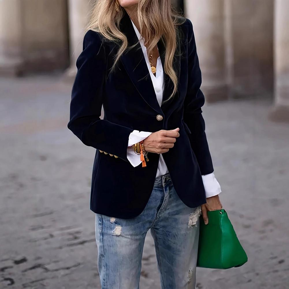 Velvet Large Size Women Prom P - Women Formal Wear Blazers 评论和价格