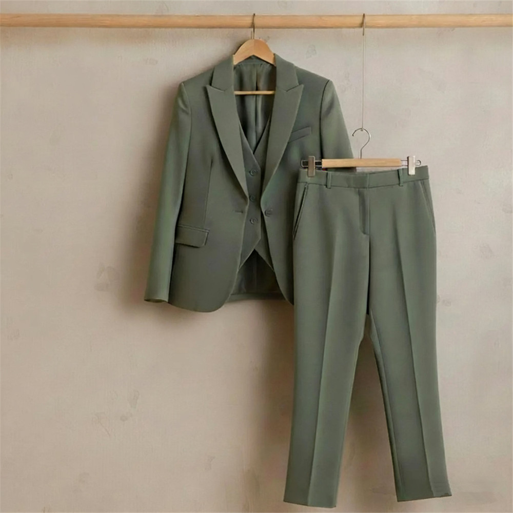 New Sage Green Women's Suit 3  - Women Formal Wear Blazers 评论和价格