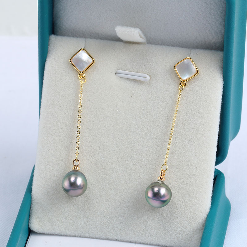 4PCS E200 Gold Plated Copper S - Pearl Earring Stud 评论和价格