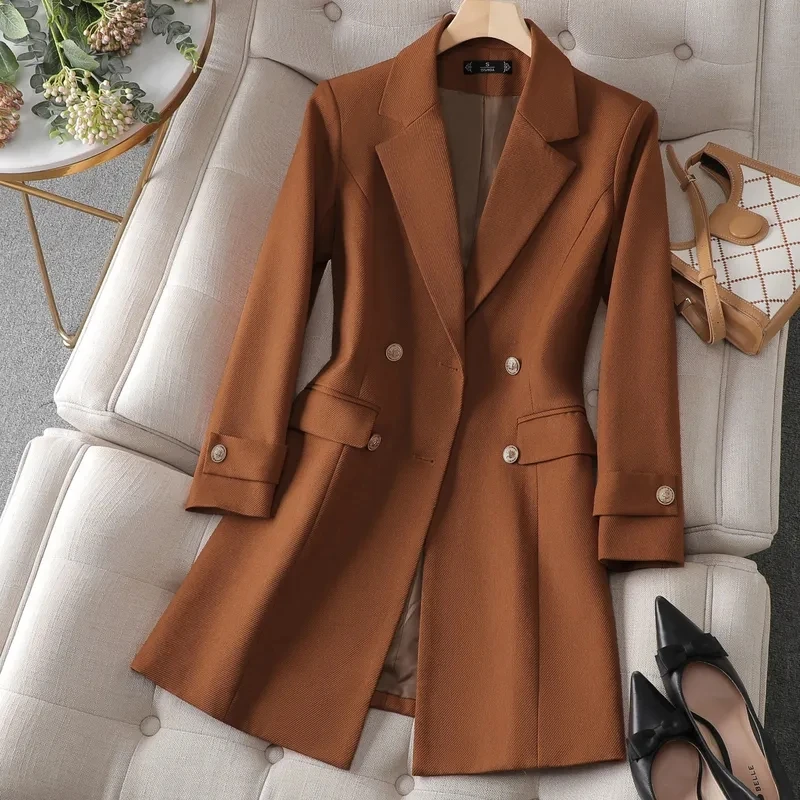 Autumn Winter Jacket Women Lon - Women Formal Wear Blazers 评论和价格