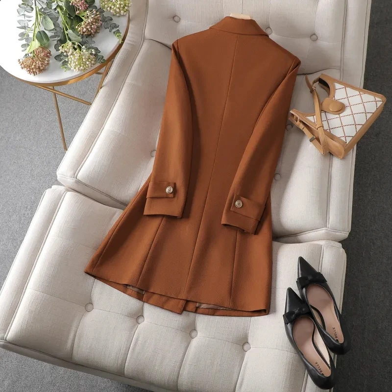 Autumn Winter Jacket Women Lon - Women Formal Wear Blazers 评论和价格