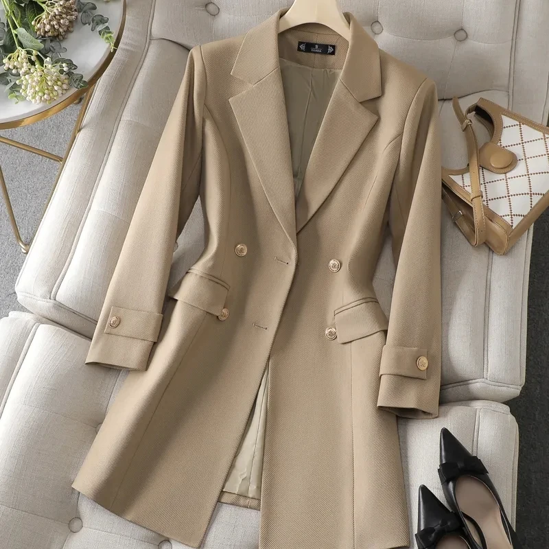Autumn Winter Jacket Women Lon - Women Formal Wear Blazers 评论和价格