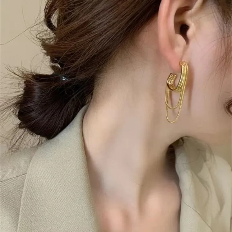 Charm Double Chain Long Tassel - Women Formal Wear Korean 评论和价格