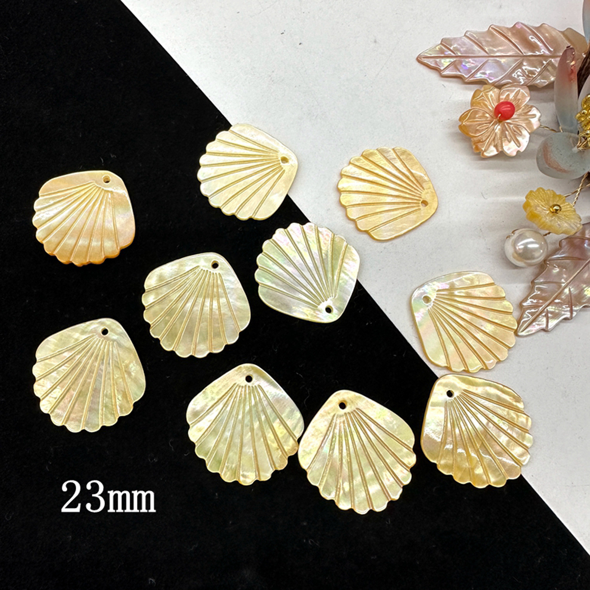 5Pcs Shell Beads With Hole Nat - Pearl Earring Stud 评论和价格