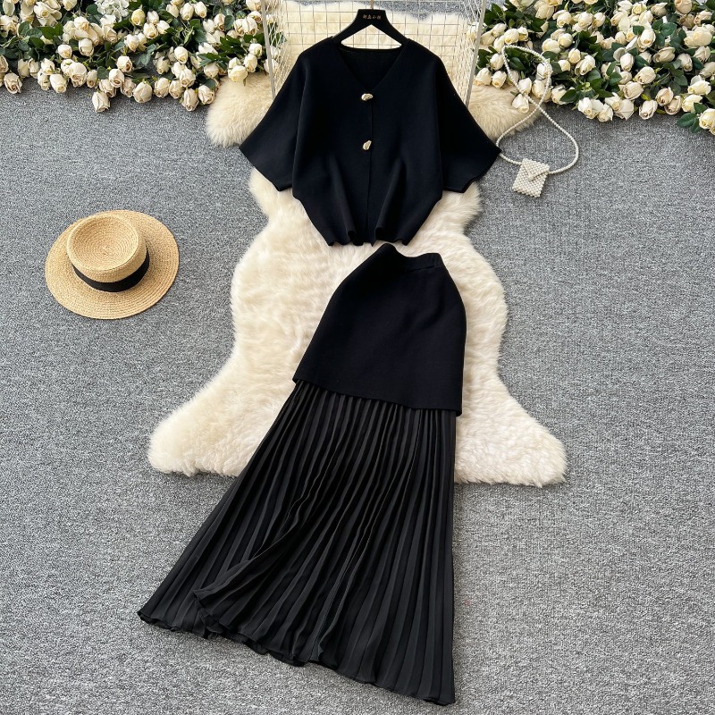 Knit Two Piece Women Top Dress - Shift Dress Sleeveless 评论和价格