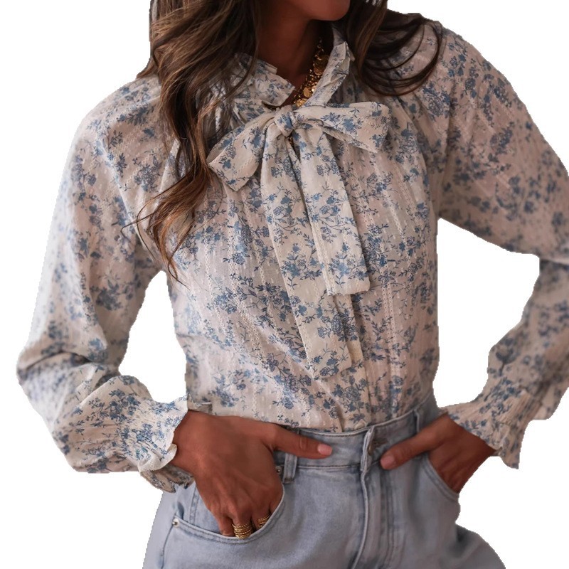 Womens Wear Bow Fashion Printe - Women Formal Wear With Tie 评论和价格