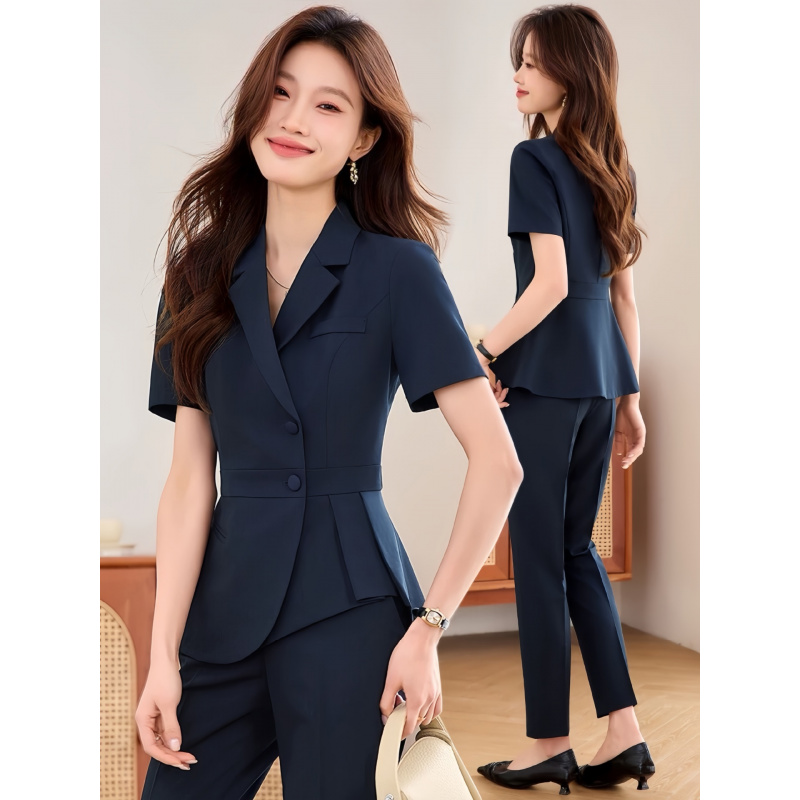 Navy blue women's thin profess - Women Formal Wear Shirts 评论和价格